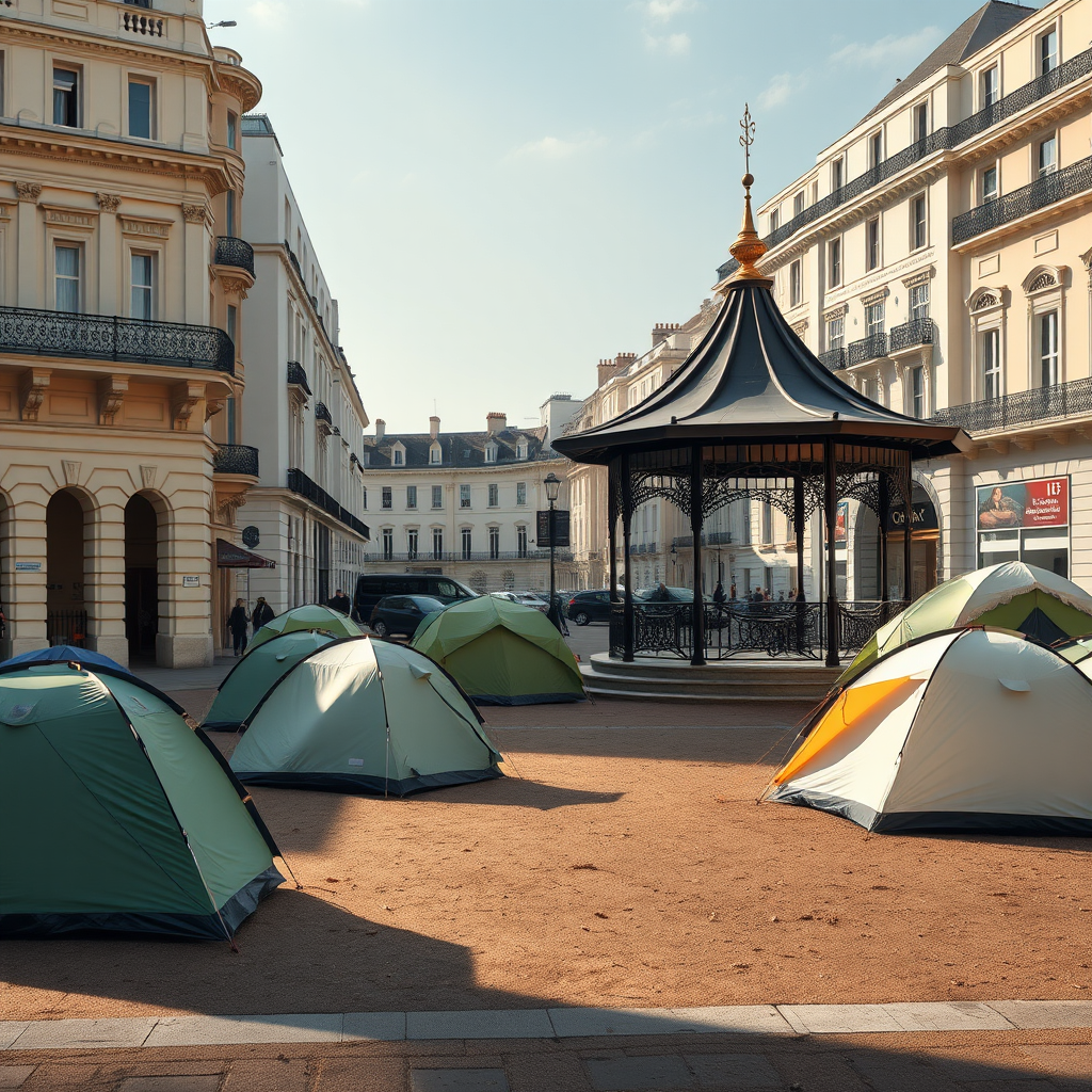 Square where people have been living in tents blighted by 'drugs and defecation'